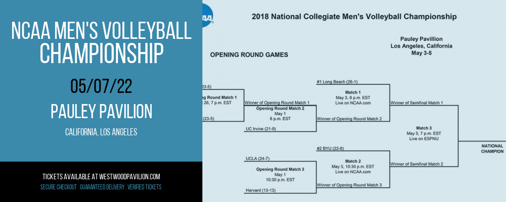 NCAA Men's Volleyball - Championship at Pauley Pavilion tickets NCAA Men's Volleyball - Championship at Pauley Pavilion