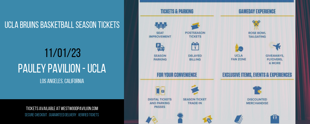 UCLA Bruins Basketball Season Tickets at Pauley Pavilion - UCLA
